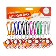 Mini Mosquetão Metal De Pressão Clip Chaveiro Camping 12 Pcs