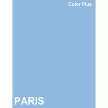 Papel Color Plus Azul Paris A4 90gr C/100 Fls P/certificado