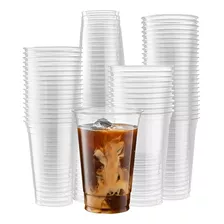 50 Vaso Plastico Desechable Vasos Transparentes 16oz 500ml