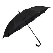Paraguas Negro Con Apertura Automatica 71 Cm De Largo Diseño De La Tela Liso