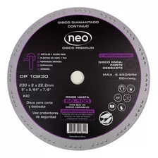 Disco Diamantado Premium 230mm Neo Color Negro
