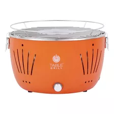 Table Grill Churrasqueira De Mesa Carvão Usb Pilha Laranja