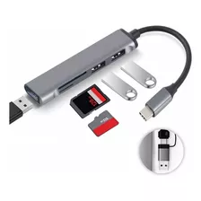 Multipuerto Hub 5 En 1 Usb / Tipo C 3.0 Metálico Epik Sd 