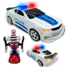 Camaro Transformer Vira Robô Som Music Luz Brinquedo Polícia