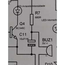 Esquema Detector De Relâmpagos 2 Leds C/ Bip