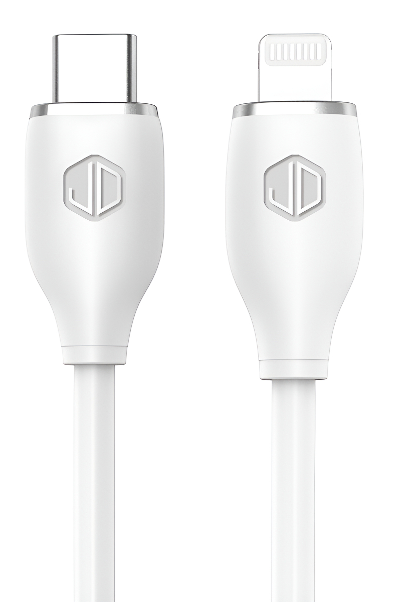 Cable Usb Tipo C A Lightning Compatible Con iPhone 2mts Jd D-23 Blanco Carga Rápida 30w