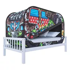Skywin Kids Bed Tent Twin - Boys Bed Fort For Kids - Pop Up 