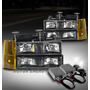 Fits 94-98 Gmc C10 Sierra Suburban Headlights Bumper Cor Oag