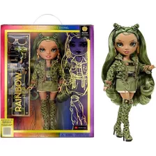 Boneca De Camuflagem Rainbow High Olivia Green 10 Acessórios