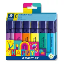 Marca Texto Staedtler Textsurfer Classic Happy 6 Cores 