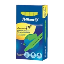 Marcatextos Triangular Pelikan 414 Caja Con 10 Piezas Color Amarillo