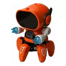 Robô De Brinquedo Presente De Natal Som, Movimento E Luz Cor Laranja-claro Personagem Laranja
