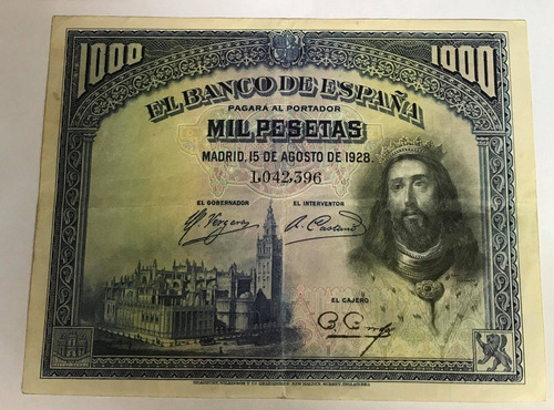 Billete 1000 Pesetas Banco De España 1957  Escaso 