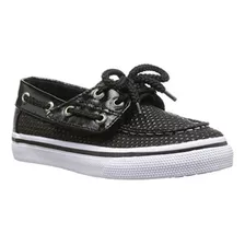 Tenis Sperry Bahama Jr Negro Niños Cg52138