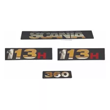 Kit De Emblemas Letreiro Placa Scania 113h Em Acrílico