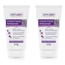 Kit Creme Facial Fps30 Antissinais Vinilady 50g - 2 Unidades