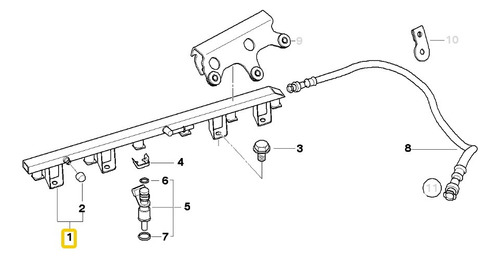 Riel De Inyectores De Gasolina Bmw 328i 07/13  13537556954 Foto 8