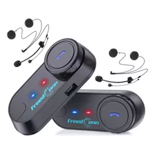 Kit 2 Fone E Intercom Bluetooth Freedconn Tcom Capacete Moto