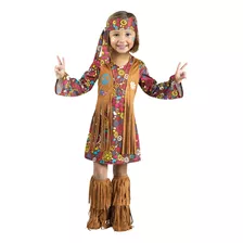 Disfraz Original Para Niñas Peace & Love Hippie Disfraces