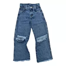 Calça Jeans Wide Leg Infantil - 2 Ao 10