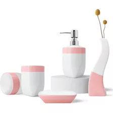 Set Accesorios De Baño Antdesign Pink