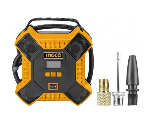 Compresor De Aire Mini A Batería Portátil Ingco Aac1601 Naranja/negro