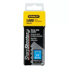 Grapas 1/4'' Corona Angosta 1,000 Piezas Stanley Tra704t