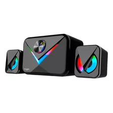 Caixa De Som Usb Gamer Soundbar Rgb 50w Rms Bluetooth Preto