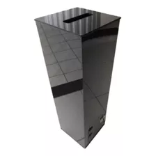 Gazofilacio Mod Torre Preto 80cm 2 Peças