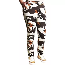 Pantalón Recto Jogging Frisado Camuflado Premium Mujer 