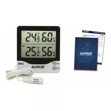 Duplo Termohigrômetro + Certificado Calibração - Akrom Kr48
