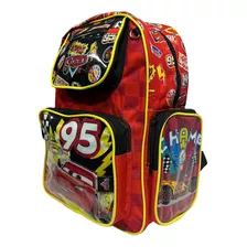 Mochila Escolar Primaria Rayo Mcqueen Rápido Cars 3 Pixar