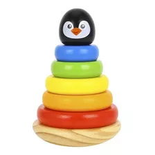 Torre De Empilhar Pinguim - Tooky Toy