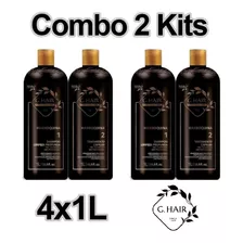 Super Combo 2x Kit G.hair Escova Marroquina 4x1 L