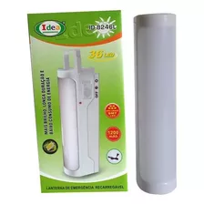 Luz De Emergência Luminária Parede 36 Led 1200mah Recarrega Cor Branco