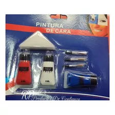 Pack Pintura De Cara Fiestas Patrias Maquillaje+3pincel+esp