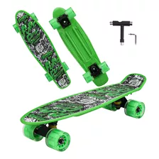 Patineta Skateboard Tipo Penny Cruiser Freestyle Rueda Luces