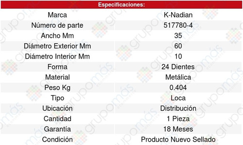 Polea Guia Distribucion Legacy Estate/wagon 4cil 2.2l 07/19  Foto 3