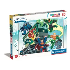 Rompecabezas Superamigos Batman Flash Superman 60 Pz Clementoni Italia Aquaman Green Lantern Linterna Verde