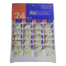 Kit Unhas Postiças Brancas, Cartela Com 24 Pacotes (576 Un.)