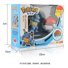 Pokémon Blastoise Entra Dentro Pokebola Na Caixa Tamanho Rea