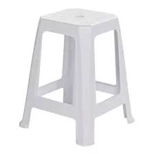 Kit Com 15 Banquetas Plásticas Tabouret Branca Midobrasil