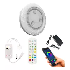 Kit Iluminacão Piscina Led Rgb 12m² Fonte Comando Wi-fi Rgb