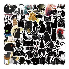 Set X 50 Stickers Gatos Calcomanias Figuras Animales Cool