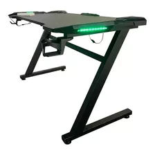 Escritorio Gamer 120cm Luces Rgb Con Soporte Audifono Y Vaso