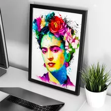 Cuadro Frida Khalo 33x43cm Marco Con Vidrio Imprimetuposter