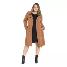 Casaco Sobretudo Feminino Alongado Plus Size Frio Inverno