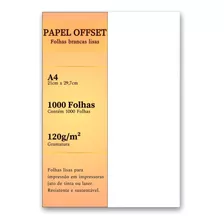 Papel Offset A4 Branco 1000 Folhas Sulfite 120g Top