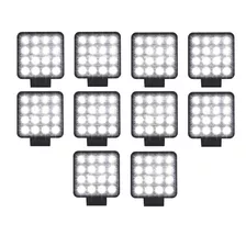 Kit 10 Farolete Para Maquinas Agricolas 16 Leds 48w 12v/24v