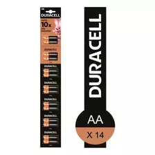 Duracell Pilas Alcalinas Aa Blister X14 Más Duración Doble A